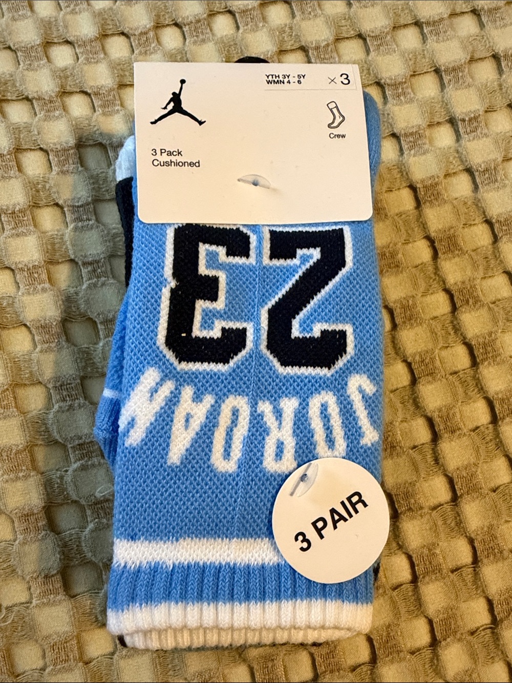 Jordan 3-Pack Cushioned Crew Socks